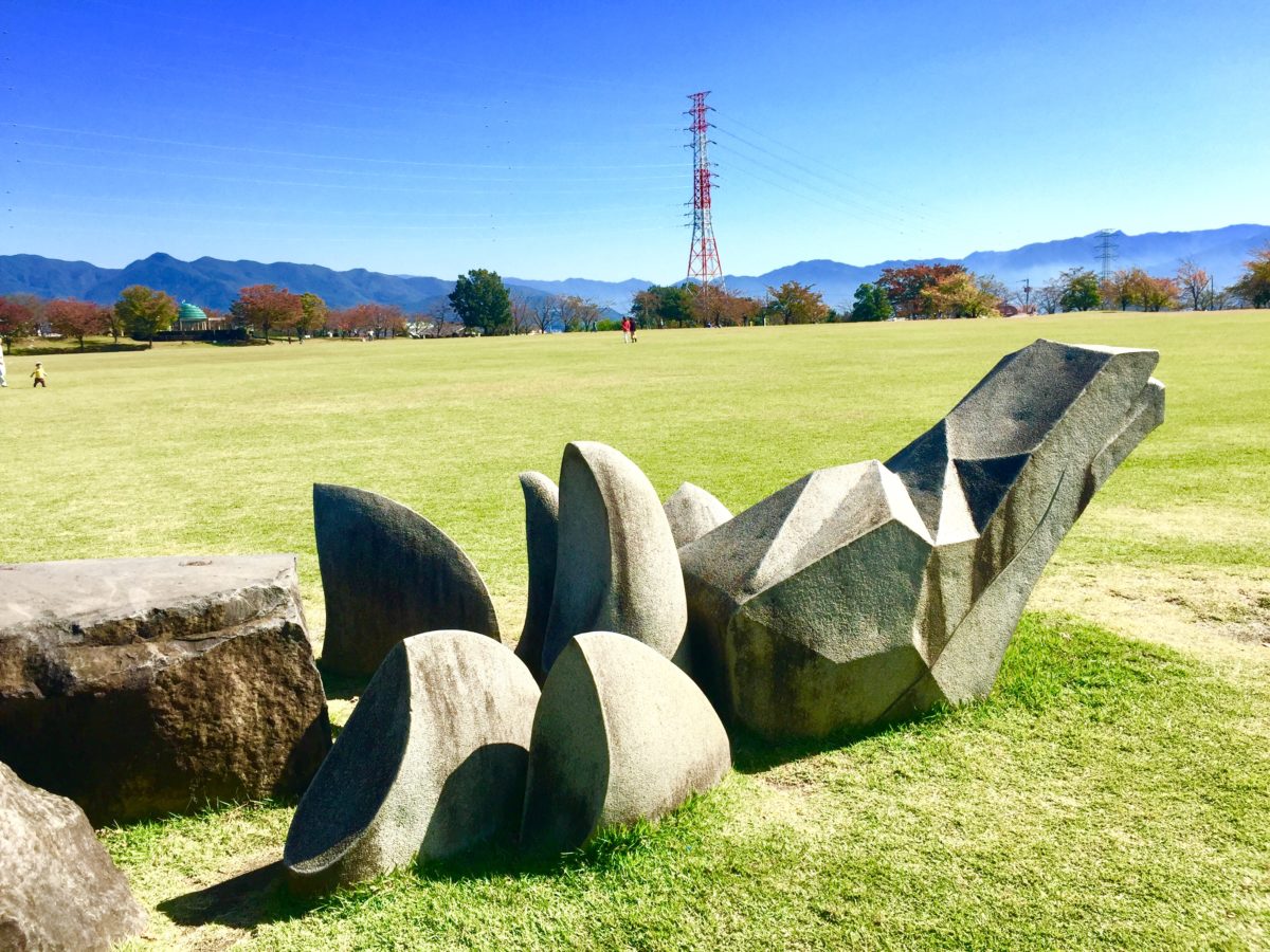 赤坂台総合公園にある石のドラゴン