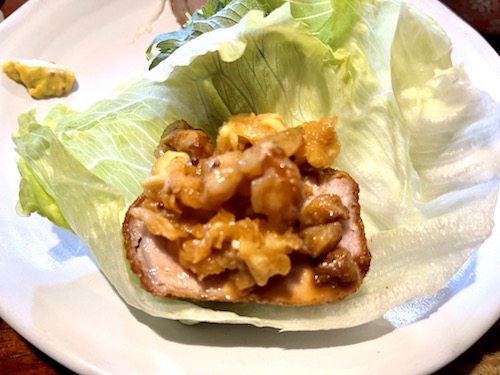 「とんかつ青柳」で食べた豚肉の創作ランチ　レタストンカツ