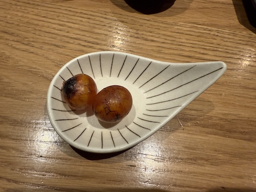 甲府・焼鳥 entaで食べたキンカンの醤油漬け