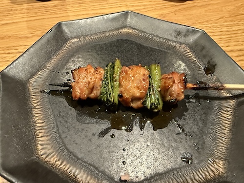 甲府・焼鳥 entaで食べた空心菜の串焼き